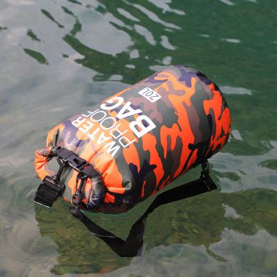 China OEM Convenient Waterproof Camouflage Backpack PVC Dry Bag For Outdoor Sports Swimming Diving Rafting Hiking for sale