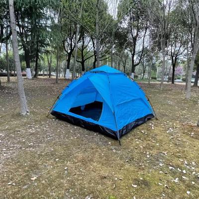 China Good Quality Diagonal Tying Type Pop Up 4 Person Camping Tent Waterproof Portable Picnic Family Pop Up Tent for sale