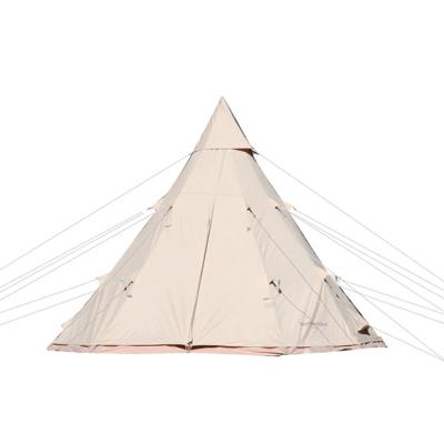 China Straight Tying Type 3m 4m Portable Cotton Canvas Pyramid Tent Outdoor Waterproof Wedding Tent for sale