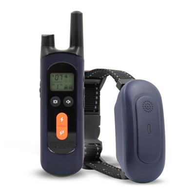 China Viable Remote Electric Pet Bark Dog Training Collar Rechargeable Dog Training Collar for sale