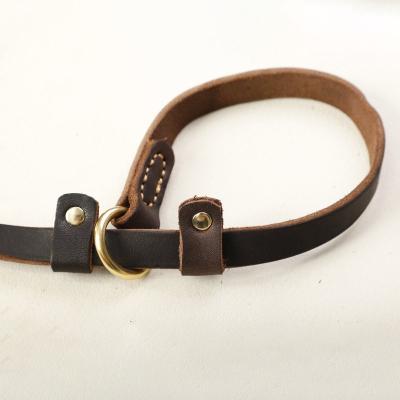 China Custom Cowhide Natural Stitch Leash Cork Vegan Leather Dog Collar Dog Collar and Leather Leash for sale