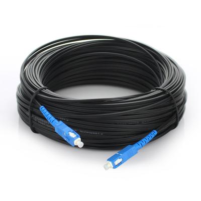 China FTTX g657 SM SC UPC Manufacture ftth fiber optic drop cable patch cord for sale