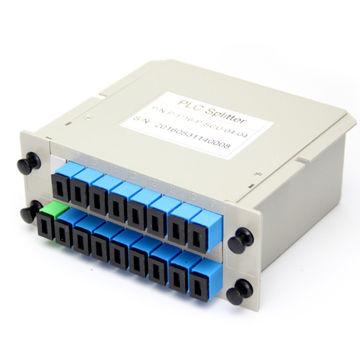 China FTTX 1*16 FTTH Mini Fiber Optic LGX/PLC Splitter SC APC/UPC Single Mode SM/MM For Network for sale