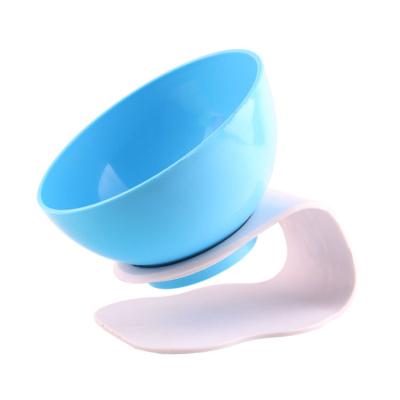 China Dogs Lifting Pet Food Bowl Driver Cat Bowl Collapsible Plastic Oblique Mouth Transparent Non-Slip Dog Bowl for sale