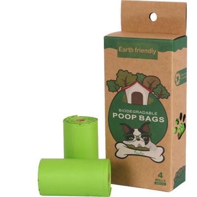 China Customized Sustainable Pet Supplies Compostable Biodegradable Cornstarch Dog Poop Bags Eco Friendly Poop Bag for sale