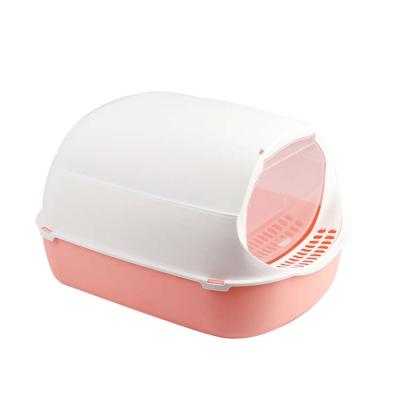 China Wholesale Viable Pet Toilet Manufactor Cat Litter Box Large Space Removable Enclosure Full Cat Litter Box for sale