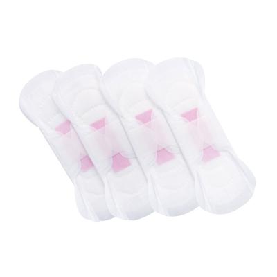 China Eco Commercial Cotton Winged Soft Breathable Insurance Panty Disposable Liner Chip Sanitary Napkins for sale