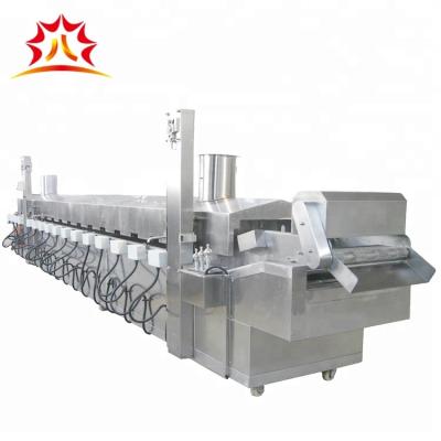 China food & Beverage Plant Automatic Continuous Chicken Nugget Fryer Production Line for sale