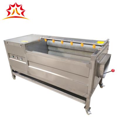 China Industrial Carrot Brush Roller Washer And Peeler Machine for sale