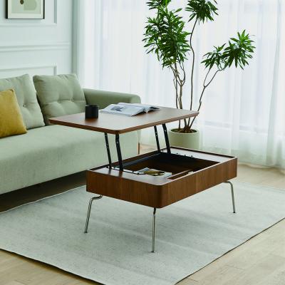 China Home Lift Coffee Tables (Others) Multifunctional Modern Home Furniture Adjustable Lift Up Coffee Table Wood Top Tea Table For Living Room for sale