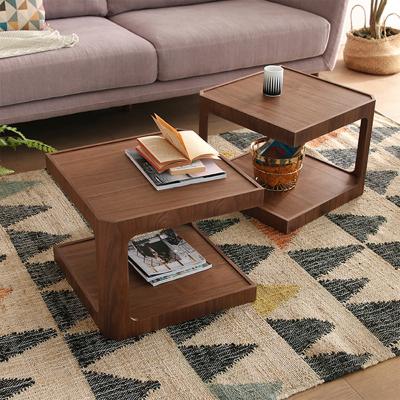 China (Other)Adjustable Square Combo Coffee Table Made in China Wood Side Tables Decorations Coffee Table Bedroom Night Stand Black for sale