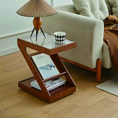 China Easily Movable Living Room Bedroom Movable Slide Under Couch Snack End Coffee Sofa Bed Side Table Modern for sale