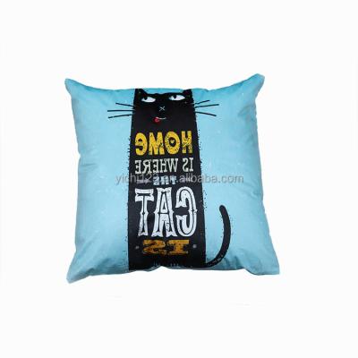 China New Blue Abstract Printed ANTI-PILLING Pillow Case Velvet Cushion Cover for sale