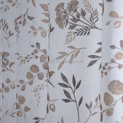 China Blackout 2022 New Polyester Blend Home Linen Sofa Printed Designs Curtain For Living Room for sale