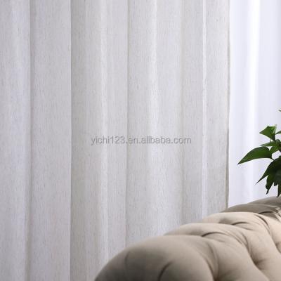 China Blackout Porcelain Made Curtain Grommet Vintage Top Style Pure Natural Linen Grommet Eyelets The Curtain for sale