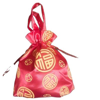 China Recyclable Custom Gift Bags Drawstring Satin Bags Jewelery Satin Drawstring Pouches for sale