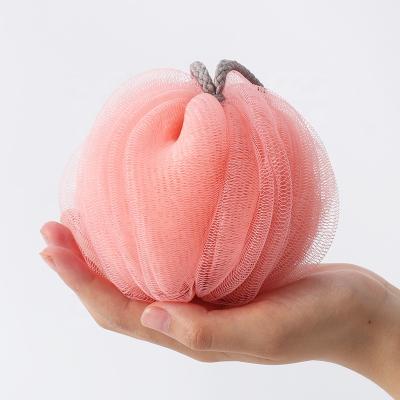 China EXFOLIATE Wholesale Custom Small Flower Shaped Mesh PE Sponge Bath Cleaning Ball Body Shower Puff Balls for sale