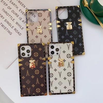 China Shockproof For iPhone 13 Case Luxury Brand Designer Square Phone Cases For iPhones for sale