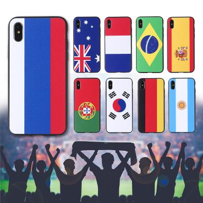 China Custom UV Printing Anti-fall Cup Soccer European Country Flag Case For iPhone 12 for sale