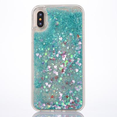 China Bling Water Liquid Design Luxury Floating Glitter Silicone Phone Case Cover For iPhone XS XR XS max for sale