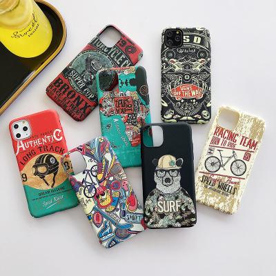 China Retro Design Locomotive Stylish PC Water Sticker Shockproof Phone Case Shockproof Hard For iphone 13 13 pro max for sale