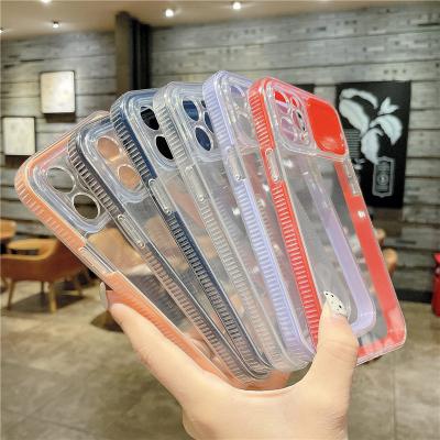 China 360 Clear Slip Window Camera Lens Protective TPU+PC Shockproof Phone Case For iPhone 13 13 pro Max for sale