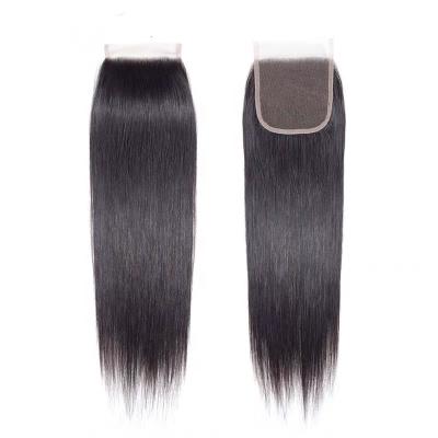 China Full Thick Weft To End Raw Indian Hair 4*4 5*5 Closure Aliexpress Raw Grade Hd Swiss Lace 10A Straight Lace Wig Closure For Sale for sale