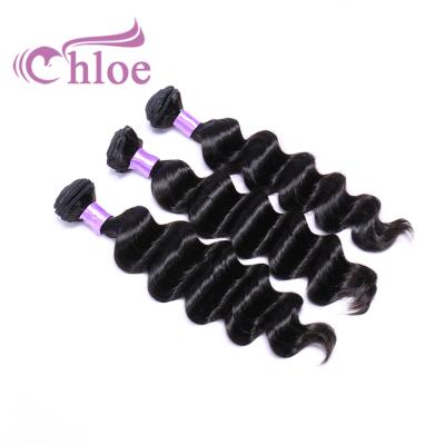 China Full Thick From Weft To End Loose Deep Wave 10a Full Cuticle Unprocessed 100% Grade Brazilian Virgin Hair, Hair Bundles for sale