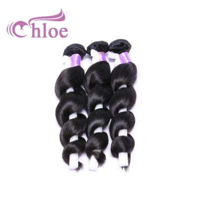 China Full Thick Weft To End Chloe Wholesale Loose Wave Brazilian 100% Natural Virgin Hair Color Hair Extensions for sale