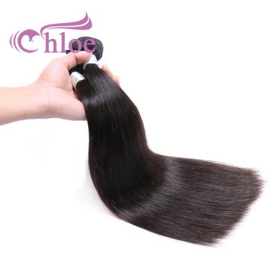 China Full Thick Weft To End Peruvian Straight Hair 10A 3 Piece Hair Weave Bundles With Frontal Closure 10-30 Inch Natural Remy Hair Color for sale