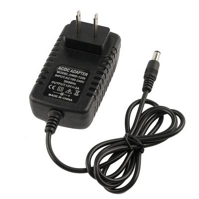 China High Efficiency Long Life and High Reliability LED Driver Power Supply 12V 2A 24W Transformer Wall Mount AC DC Power Adapter with Wall Plug DC 5.5*2.5mm for sale