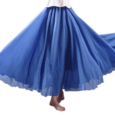 China New Arrivals Anti-Static Cotton Canvas Solid Color A Line Style Floor Length Edge Women's MiXi Large Wiping Skirt for sale