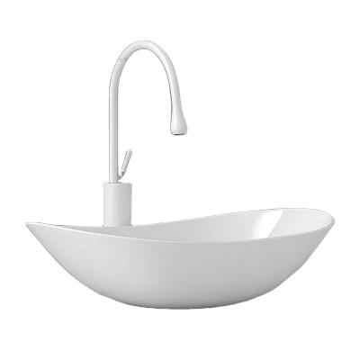 China 2022 Contemporary Luxury Slim Edge Art Basin Art Design XICI White Basin Ceramic Art Basin for sale