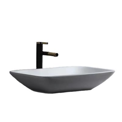 China 2022 Modern Luxurious Design XICI Rectangular Art Basin Ceramic White Wash Basin Art Basin for sale