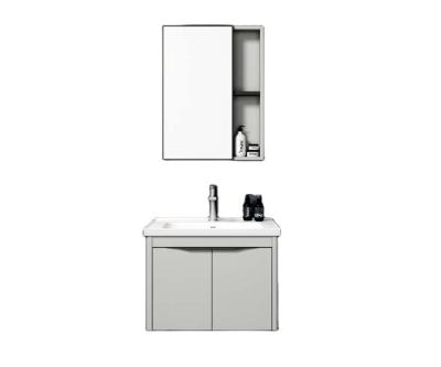 China Modern Wall Mounted Ceramic Cabinet Wash Basin Aluminum Mirrored Cabinets Waterproof for sale