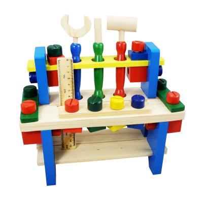 China Innovative Hot Selling Products Wholesale Wooden Toy Multifunctional Assembly Tool Table Set For Kids Toy for sale