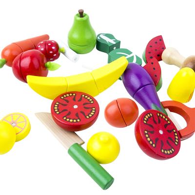 China 2 Years + 2020 New Design Cut Wooden Fruit And Vegetable Kitchen Toys For Kids for sale