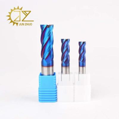 China Hot Sales Junzhuo Metal Cutter Carbide 4 Flutes Coated Milling Cutters Roughing End Mills CNC Mill Machine for sale