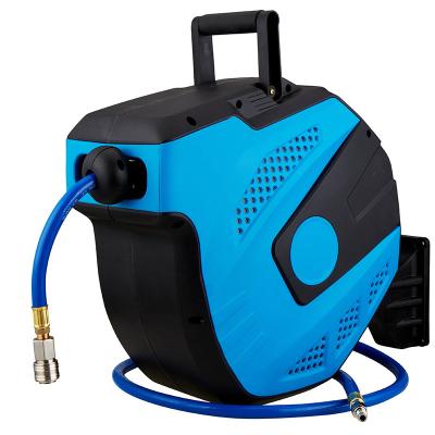 China High Quality Portable PVC/HYBRID Air Compressor Partner Air Hose Automatic Retractable Reel 15m for sale