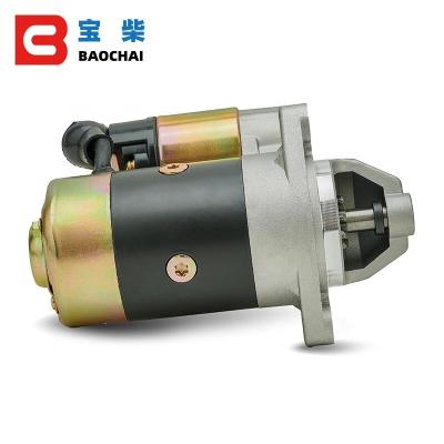 China QD124A 12V 1.2KW starter motor generator parts electric starter motor diesel copper made for 186F 188F 192F QD124A engine motor starter for sale