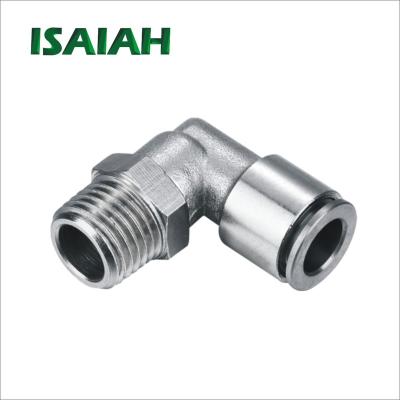 China Advertising Company Air Fitting Made in China Directly Threaded Brass Pipe Connect Coupling Elbow Pneumatic Fitting for sale