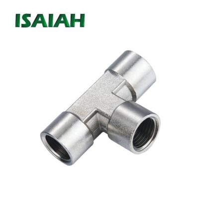 China Hot Sale Advertising Company Tee Branch Hose Connector Transition Fitting Pneumatic Brass Hose Fitting for sale