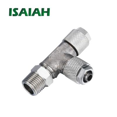 China Advertising Company Tee Type Knurling Hex Nut Brass Hose Fitting Air Fitting Thread for sale