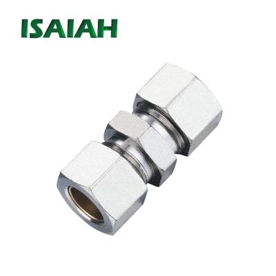 China Advertising Company Ningbo Isaiah High Quality Quick Tightening Compression Fitting Pneumatic Brass Fittings for sale