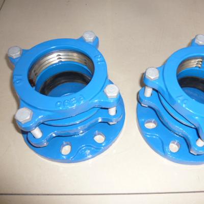 China Malleable Cast Iron Strain Flange Adapter Used DI PE Pipe Equal for sale