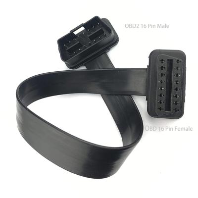 China Support All Cars 24AWG OBD II OBD 2 Full 16 Pin Male Female OBD Adapter Cable For All Cars for sale