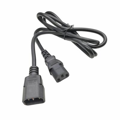 China Home appliance c14 to c13 power cord male to female PDU power extension cable UPS power cord 10a 250v for sale