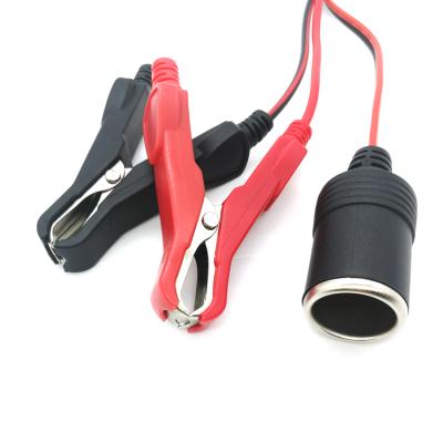 China No 18AWG Cigarette Lighter Wire 12V Cigarette Lighter Adapter To Clip Battery Cable for sale