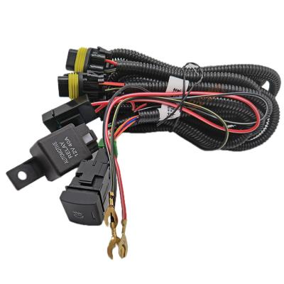 China Universal Black Automotive Battery Terminal Wiring LED Light Bar Electrical Wiring Harness for sale