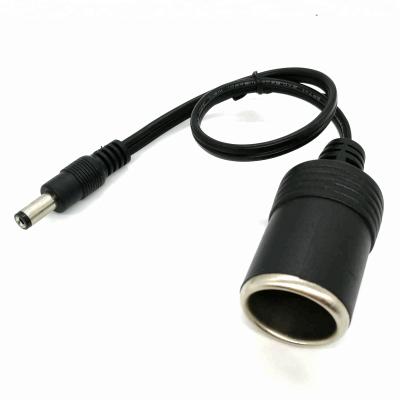 China No DC 5.5*2.1MM Male Plug DC Cigarette Lighter Cable 12V DC Cigarette Lighter Plug Charging Cable for sale